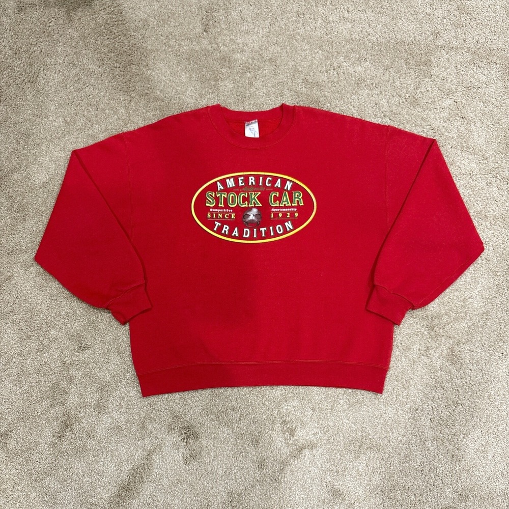 Vintage Y2K Stock Car American Tradition Crewneck Sweatshirt‎ XL